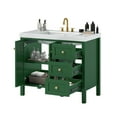 thumbnail image 3 of Dextrus 36'' Modern Bathroom Vanity with Resin Basin, Freestanding Bathroom Storage Cabinet with Drawers & Doors, Green, 3 of 10