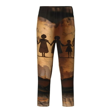 Fuzoiu Vintage Family History Book Print Teenagers Pajama Pants Lounge Pants with 2 Pockets Elastic Waist Kids Sleep Bottoms Comfy Sleepwear PJ Bottoms for Kids-Large