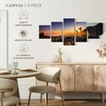 thumbnail image 4 of Elephant Stock California Desert Sunrays Wall Art - Horizontal Multi Panel Canvas - 5 Pieceliving Room Wall Decor - Photography Places Multi Panel - Orange And Blue Decor - 36" x 15", 4 of 4