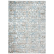 SAFAVIEH Martha Stewart Isabella Floral Area Rug, Denim Blue/Ivory, 5'3" x 7'7"
