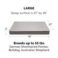 thumbnail image 4 of FurHaven Pet Products Quilt-Top Convertible Indoor-Outdoor Deluxe Memory Top Pet Bed for Dogs & Cats - Gray, Large, 4 of 12