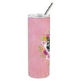 thumbnail image 2 of Akita Pink Flowers Double Walled Stainless Steel 20 oz Skinny Tumbler, 2 of 4
