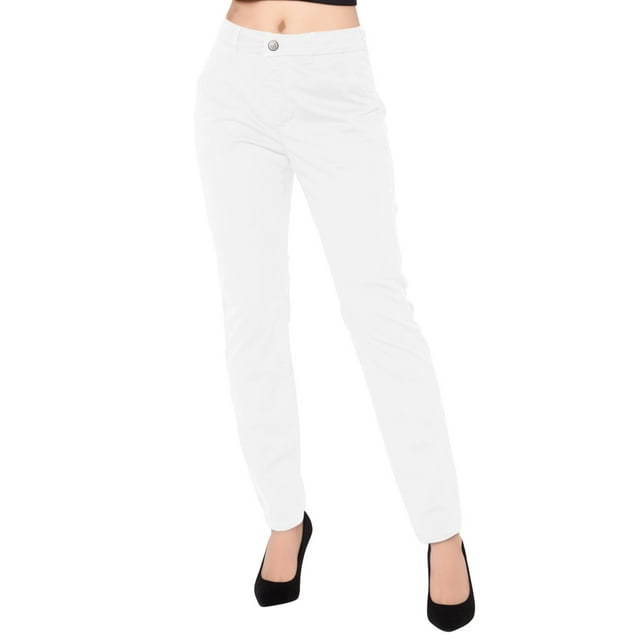 Women's Elegant Straight Leg Suit Pants - Solid Color, Zipper Button Closure, True to Size Fit for Daily/Work Occasions, Cold Wash & Line Dry