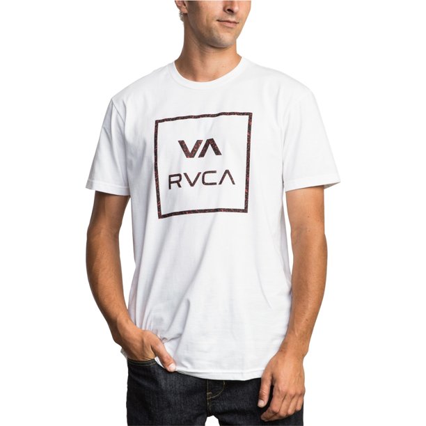 RVCA Fill All The Way Camiseta gráfica para hombre, blanca, grande RVCA Camiseta gráfica