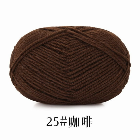 Namzi Soft Crochet Yarn, dark brown- 1 roll Mercerized Cotton, Smooth for DIY Scarves, Hats & Home Crafts
