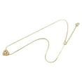 thumbnail image 4 of Pre-Owned Christian Dior Dior Heart Motif Rhinestone Necklace, Gold Plated, Women's (Good), 4 of 7