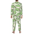 thumbnail image 5 of Kll Cute Crocodile Sleepwear Mens Flannel Pajamas,Long Cotton Pj Set, 5 of 9