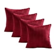 thumbnail image 6 of Home Soft Things Pleated Velvet 4 Piece Throw Pillow Cover Set - Garnet - 20" x 20", 6 of 6