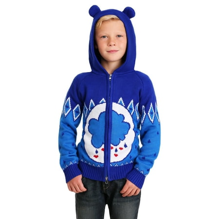 grumpy bears knit sweater zip bear child care