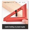 thumbnail image 4 of MOMOJIA Measuring Tool Measuring Ruler 22.5/30/45/67.5 Degree Triangle Ruler Woodworking Square Protractor, 4 of 8