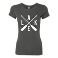 thumbnail image 2 of Wild Bobby, Lake Cross Paddles, Women Slim Fit Junior Tee, Dark Grey, Large, 2 of 4