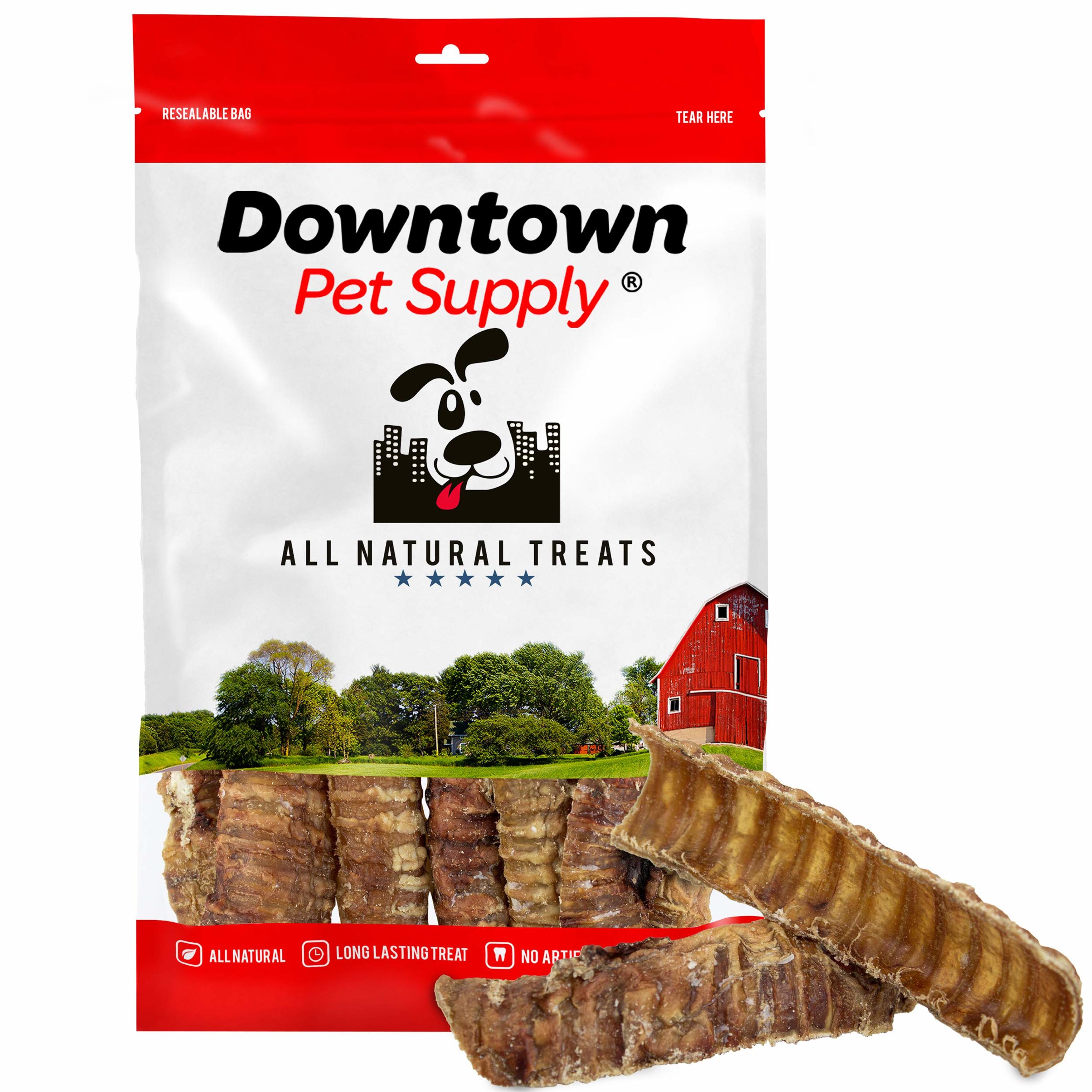 Downtown Pet Supply Dog Treats Beef Trachea Dog Chews 6" Strip, 6 Pack Rawhide Free