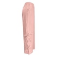 thumbnail image 5 of Zjunqe Summer Women Cotton Linen Pants Casual High Waist Comfy Lightweight Gauze Pants with Pockets Beach Vacation Trousers Bow Tie Side Wide Leg Lounge Bottom Loose Fit Going Out Pants Pink Xl, 5 of 5