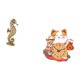 thumbnail image 5 of Escultura de resina de gato dorado, adorno de reloj para oficina, dormitorio, sala de estar, armario, chimenea, decoración del hogar para niños, colga, 5 of 8