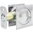 thumbnail image 4 of Stone Harbor Hardware Contemporary Square Pocket Door Lock, Passage Function, 2-3/4" Backset, Polished Chrome, 4 of 4