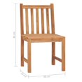 thumbnail image 4 of vidaXL 7 Piece Garden Dining Set Solid Teak Wood, 4 of 5
