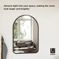 thumbnail image 3 of Umbra Hub 24 x 36" Arch Wall Mirror Black, 3 of 8