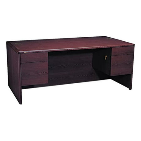 UPC: 0089192392957 | HON 10700 Series Desk  3/4-Height Double Pedestals  29.50  x 72.00  x 36.00   Mahogany