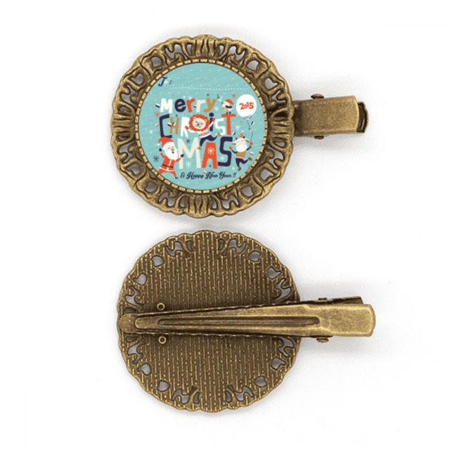 Merry mas Arbre Renne Modèle Épingle à Cheveux Coiffure Broche Cheveux Clip Barrette