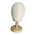 thumbnail image 2 of lionlar Mannequin Head standing Professional Sturdy Wooden Base Multipurpose Man Head Model, 2 of 9