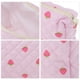 thumbnail image 3 of Bolsa de Maquillaje Cuadrada Mediana de Rayas Acolchadas de Fresa Única para Viajes Rosa de Poliéster, 3 of 6