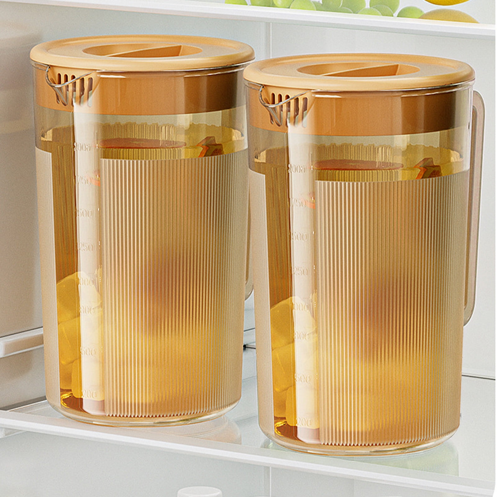openpig Plastic Pitcher with Lid BPA-FREE Eco-Friendly Carafes Mix Drinks Water Jug for Hot/Cold Lemonade Juice Beverage Jar Ice Tea Kettle