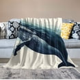 thumbnail image 2 of HENGT Throw Blanket 50x60 Inch,Humpback Whale Flannel Soft Cozy Fluffy Throw Blankets and Warm Throws for Adults in Couch Sofa Bed, 2 of 6