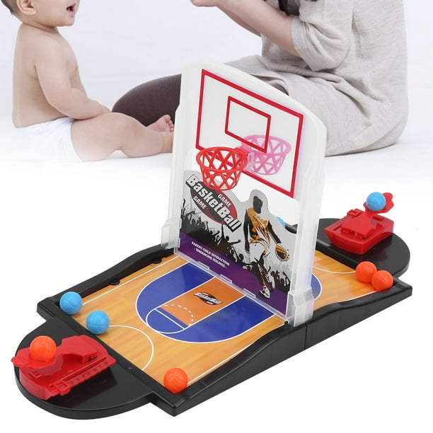 Jeu de Tir 2 Joueurs MIni Basketball, Mini Jouets Jeu Basket-Ball Table  Bureau Poche Pour Enfants