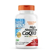 Doctor's Best High Absorption CoQ10 with BioPerine, Non-GMO, Gluten Free, Soy Free, Vegan, Naturally Fermented, Heart Health, Energy Production,100 mg 120 Veggie Caps