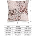 thumbnail image 4 of Dahlia Pillow Covers 20x20 Inch Set of 2 Summer Rust Geometric Flower Outdoor Decorative Throw Pillows Farmhouse Rust Red Pillow Case Linen Square Cushion Cover for Home Sofa Living Room, 4 of 6