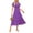 Blue Pink, variant on PRETTYGARDEN Summer Maxi Dress for Women Casual Wear To Work V Neck Puff Short Sleeve Smocked Ruffle Flowy Beach Boho Long Floral Dress
