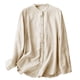 thumbnail image 3 of Camisas para mujer,Blusa informal de manga larga para mujer, cuello alto, botones, poliéster, corte holgado para uso diario, sopatenor, 3 of 9
