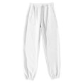 thumbnail image 2 of GEWSEY Womens Joggers Fleece Elastic Waist Baggy Sweatpants Trendy Cinch Bottom Joggers with Pockets Athletic Pants (White, L), 2 of 5