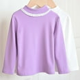 thumbnail image 4 of RUTAYY Children Girls Thermal Shirt Long Sleeve Solid Color Fall Winter Warm Half Turtleneck Base Layer Tops Soft Plush Comfortable Relaxed Classic Tops, 4 of 4