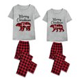 thumbnail image 2 of LuLiaMenton Matching Couples Christmas Pajamas Mama Papa Red Plaid Short Sleeve Long Pants Set, 2 of 6