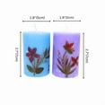 thumbnail image 2 of Vanilla & Lavender Soy Wax Pillar Candle Set - Essential Oil Infusion & Dried Flowers, 2 of 4