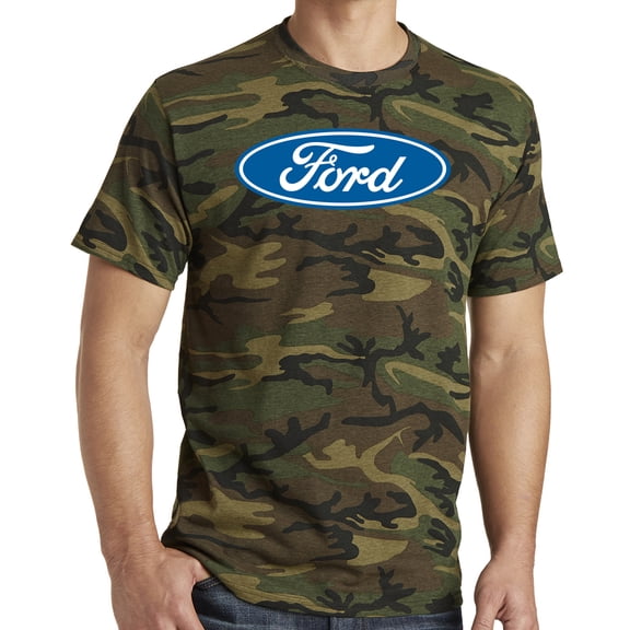 Men's Ford Oval Logo Camoflauge Tee Shirt - Military Camo, 2XL