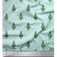 thumbnail image 1 of Soimoi Polyester Crepe Fabric Dot & Tree Block Print Fabric by The Yard 52 Inch Wide, 1 of 3