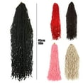 thumbnail image 3 of Lace Front Wigs Human Hair Earthworm Locs Crochet Hair African Dirty Braid Wig Crochet Hair In Fiber Fashionable Personalized Hairstyle, 3 of 9