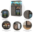 thumbnail image 3 of Blotout Farmhouse 40-50 Gallon Fish Tank Stand with Power Outlet, 41.7"Aquarium Stand with Storage/Sliding Barn Door, Heavy Duty Tank Stand for 2 Fish Tank/Reptile Terrarium, 1000lbs Capacity,Gray, 3 of 9