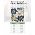 thumbnail image 6 of No Hook Shower Curtains with Snap in Liner, Vintage Botanical Flowers Waterproof Fabric Shower Curtain, Rustic Floral Beige Burlap Double Layers & See-Through Top Window Bathroom Curtains 72''x84'', 6 of 6