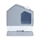 thumbnail image 2 of Arenero para gato cerrado en forma casa tamaño mediana de fácil limpieza color gris con pala Ajolopet, 2 of 13