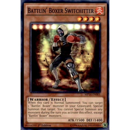 YuGiOh 2014 Mega Tin Common Battlin' Boxer Switchitter MP14-EN005