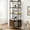 Brown, variant on Haverchair 71" Tall Fluted Bookshelf with Sliding Tambour Doors, 4-Tier Book Shelf with Open Display Shelves and Adjustable Footpad, Modern Bookcase with Storage Cabinet for Living Room, Bedroom