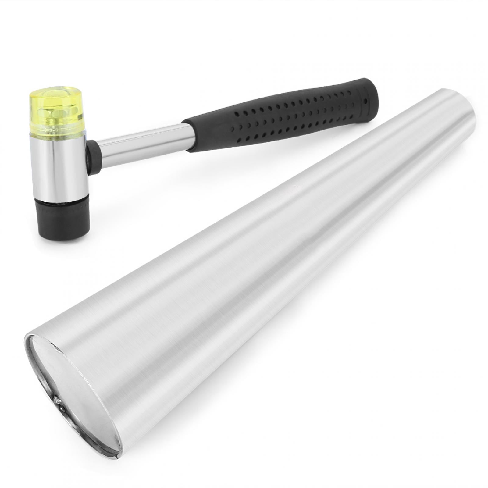 YLSHRF Stainless Steel Bracelet Mandrel,Round Bracelet Mandrel Measuring Rubber Hammer Stainless