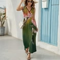 thumbnail image 6 of Flower Hummingbird Sleeveless Dress Woman Fashion Long Dresses Women's Summer Suit Dress 2025, 6 of 7