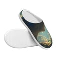 thumbnail image 3 of Lsque Majestic Ostrich In Forest Pattern Womens Comfort Cotton on Scuff With Memory Foam and Anti-skid Sole Slipper-46/47, 3 of 7