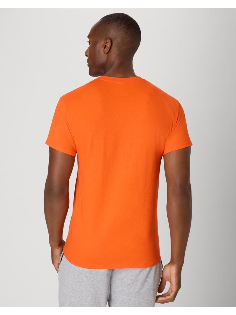 Hanes Essentials Men's Cotton T-Shirt, Value 4-Pack Orange S