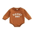 thumbnail image 1 of Baby Letter Playsuit Long Sleeve  Neck Romper, 1 of 6