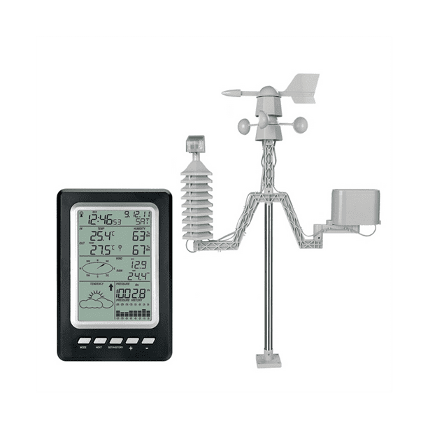 Portable Solar Wireless Home Weather Station Screen Indoor Outdoor Temperature Humidity Meter